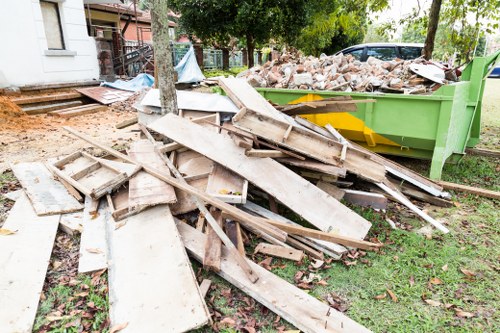 Professional team clearing clutter near Virginia Water